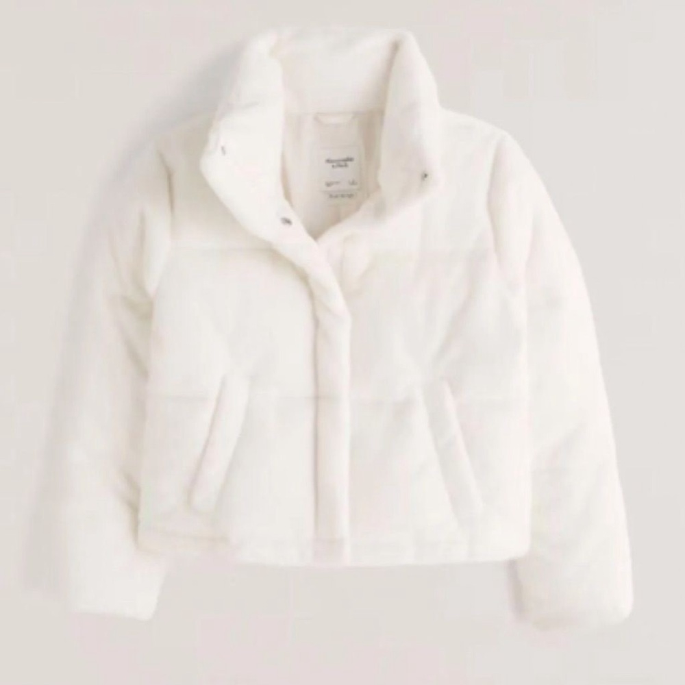 A&F Faux Fur mini Puffer